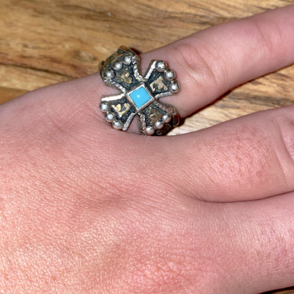RimRock Chopper Cross Turquoise Ring